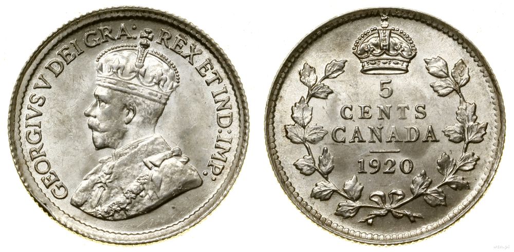 Kanada, 5 centów, 1920