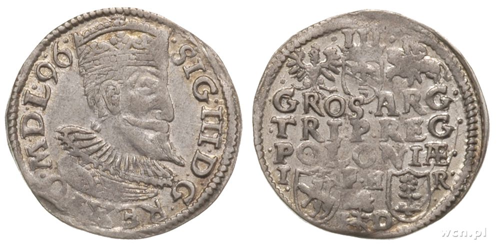 Polska, 3 grosze, 1596