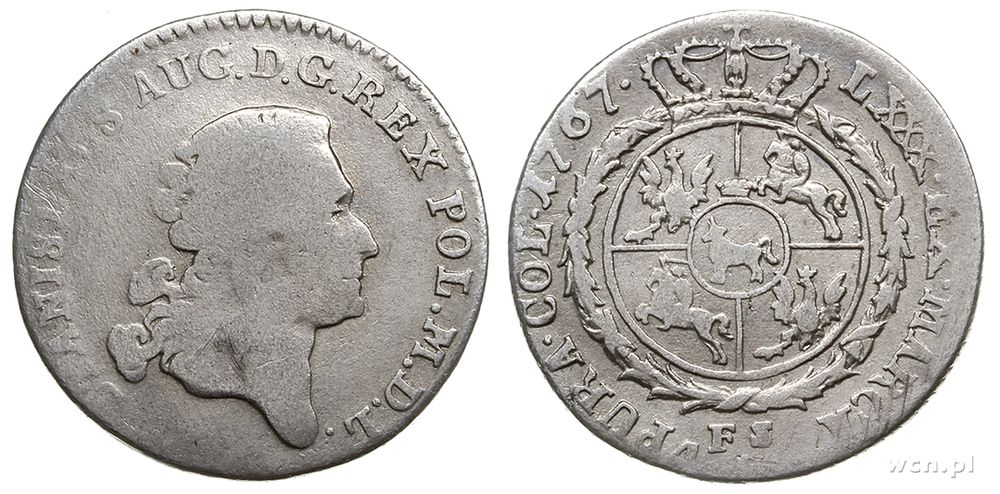 Polska, 1 złoty (4 grosze), 1767/FS
