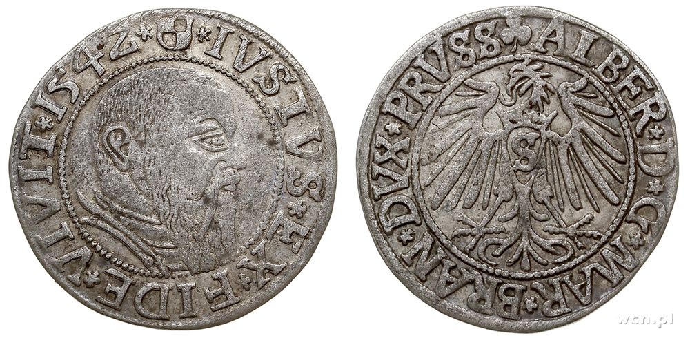 Prusy Książęce 1525-1657, grosz, 1542