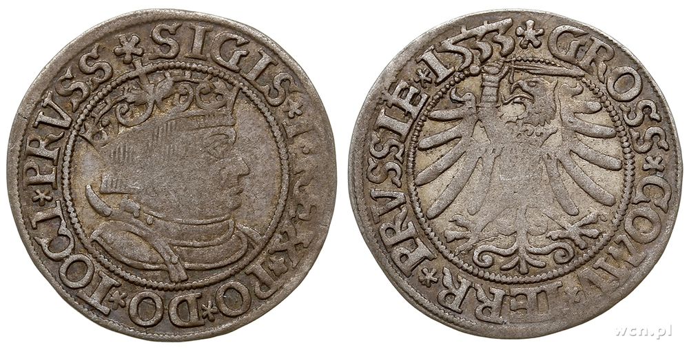 Polska, grosz, 1533