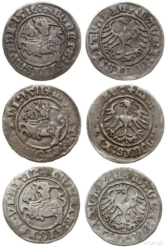 Polska, zestaw półgroszy litewskich, 1510, 1511, 1512