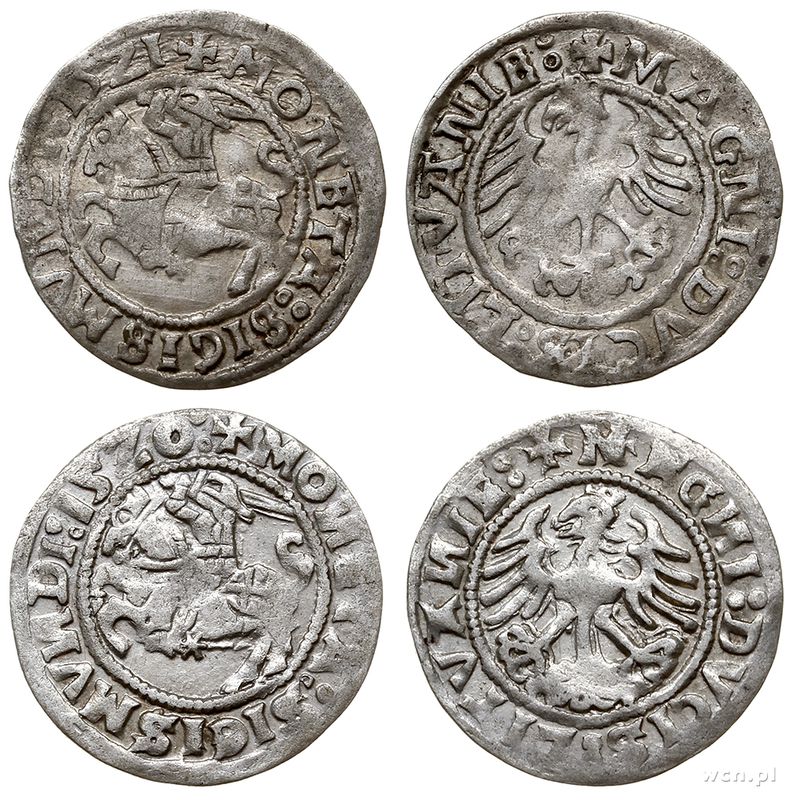Polska, zestaw półgroszy litewskich, 1520, 1521