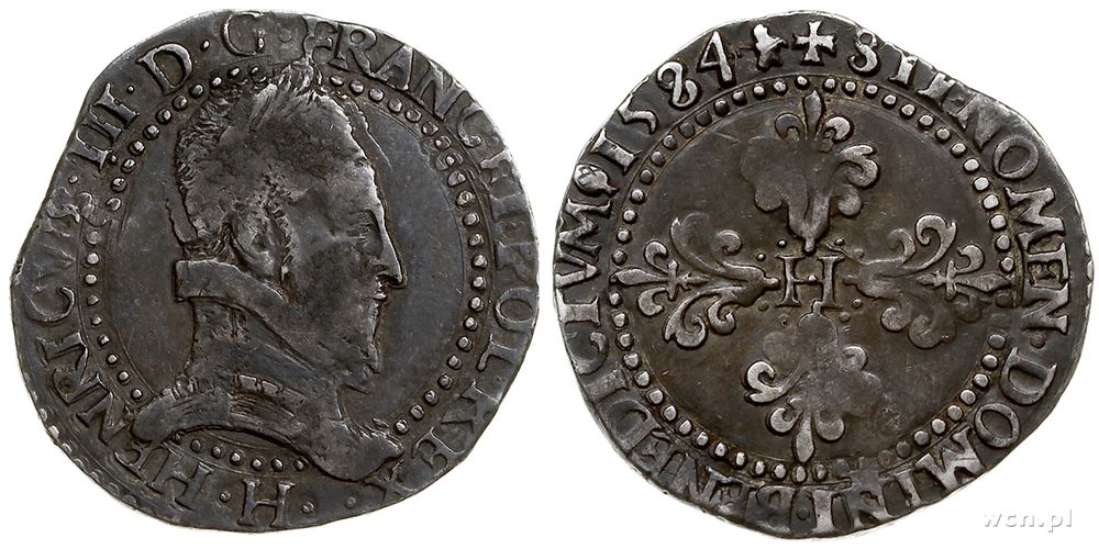 Polska, 1/2 franka, 1584 /B
