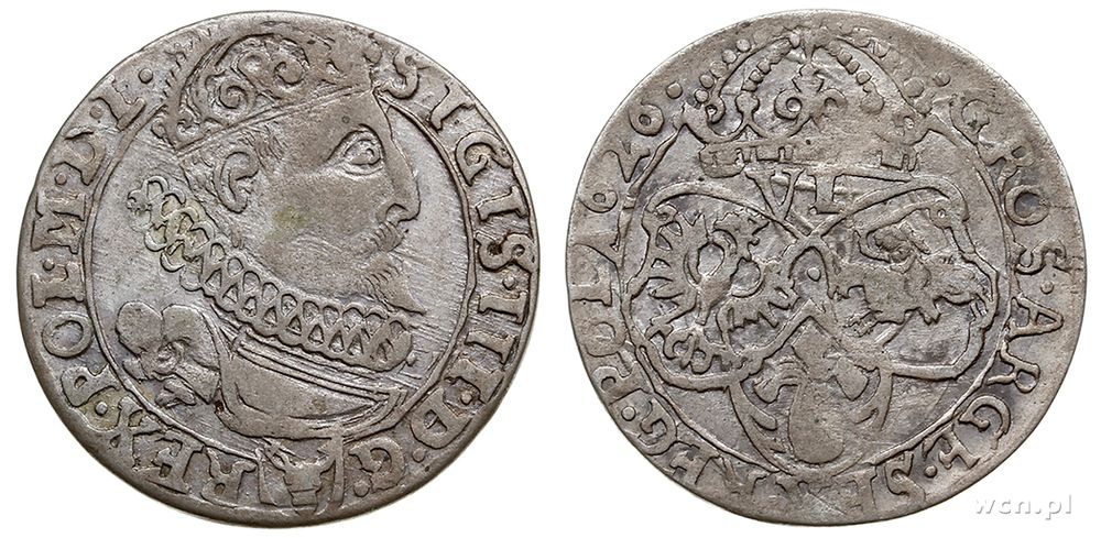 Polska, szóstak, 1626