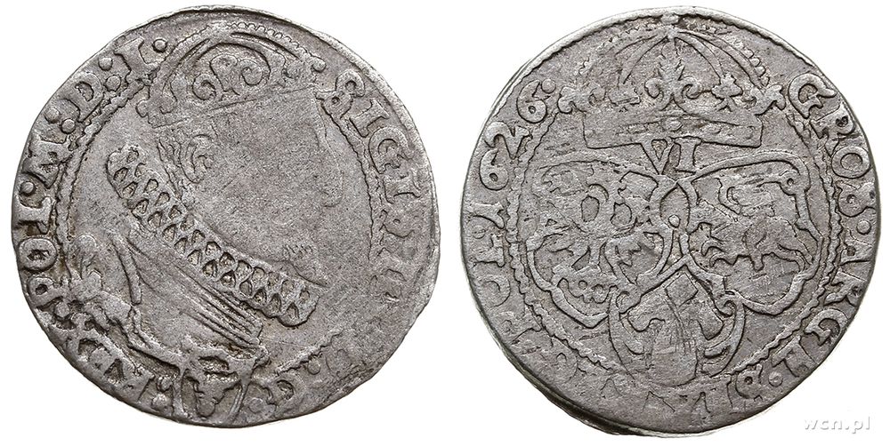 Polska, szóstak, 1626