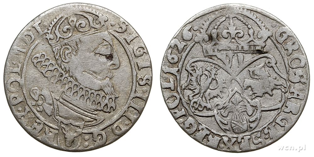 Polska, szóstak, 1626