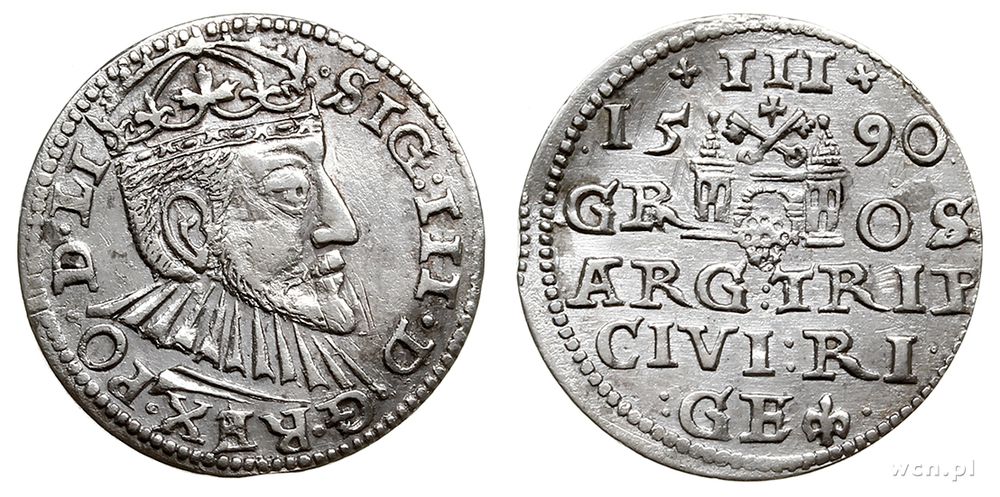 Polska, trojak, 1590