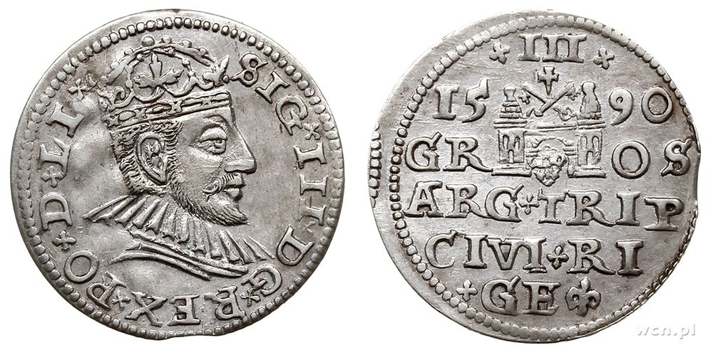 Polska, trojak, 1590
