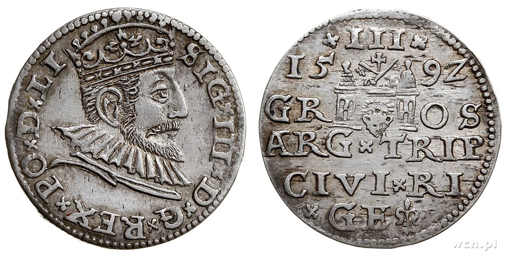 Polska, trojak, 1592