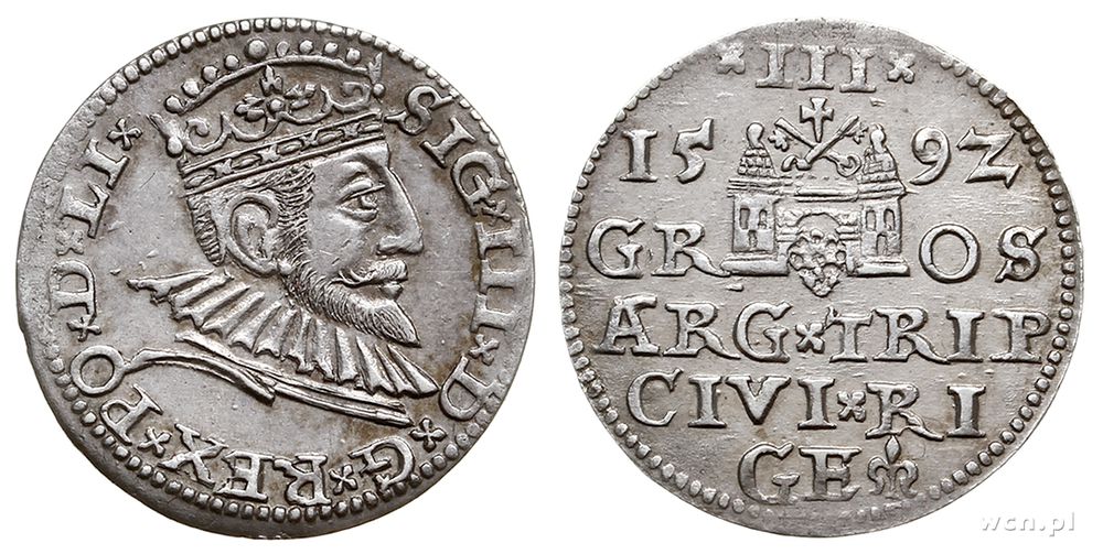 Polska, trojak, 1592