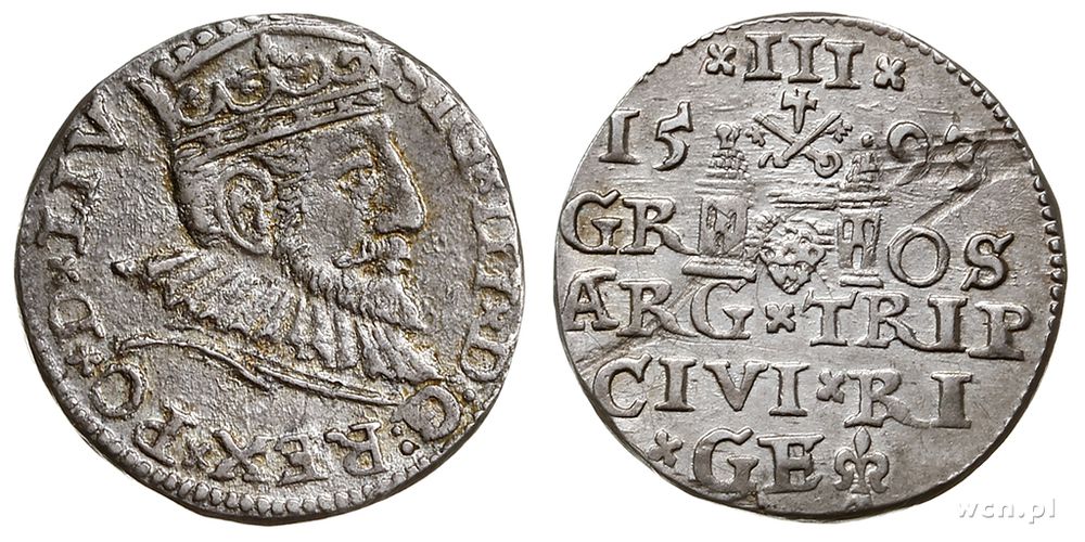 Polska, trojak, 1593
