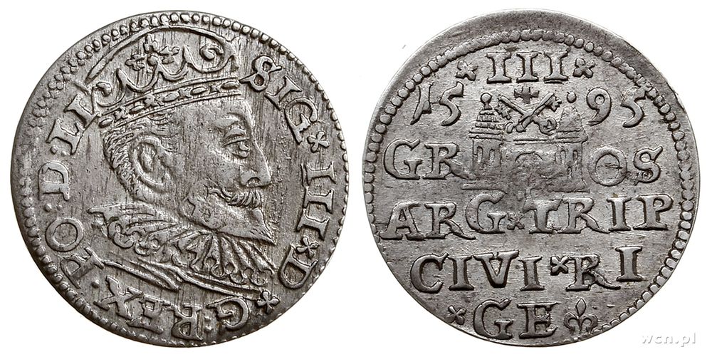 Polska, trojak, 1595