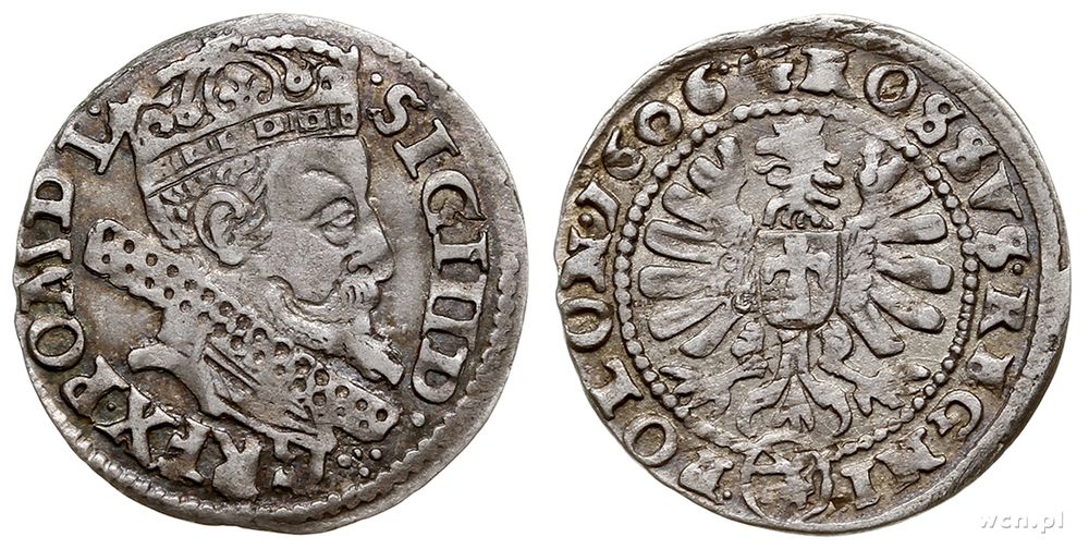 Polska, grosz, 1606