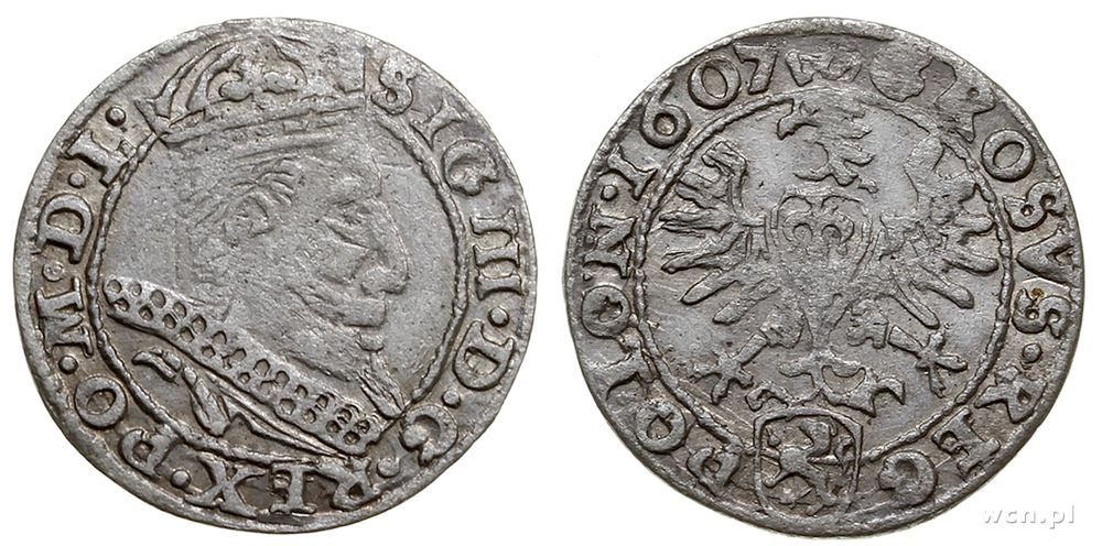 Polska, grosz, 1607