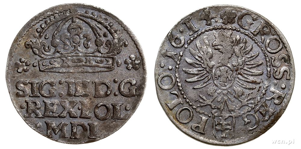 Polska, grosz, 1614