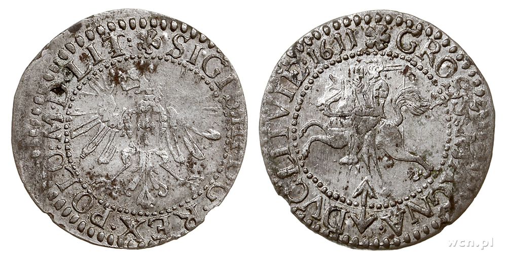 Polska, grosz, 1611