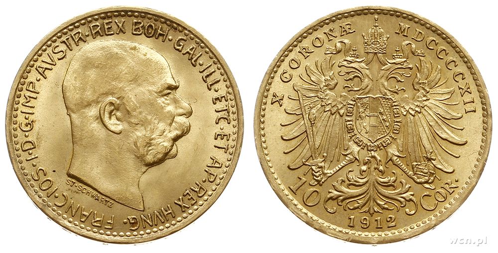 Austria, 10 koron, 1912