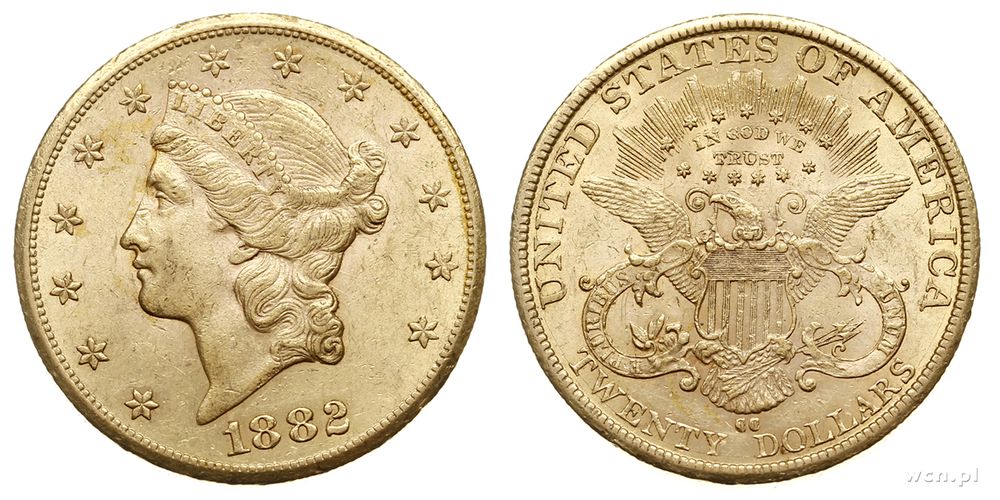 USA, 20 dolarów, 1882 / CC
