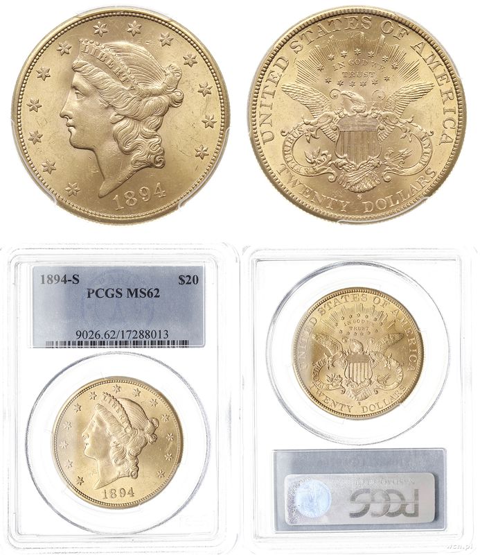 USA, 20 dolarów, 1894/S