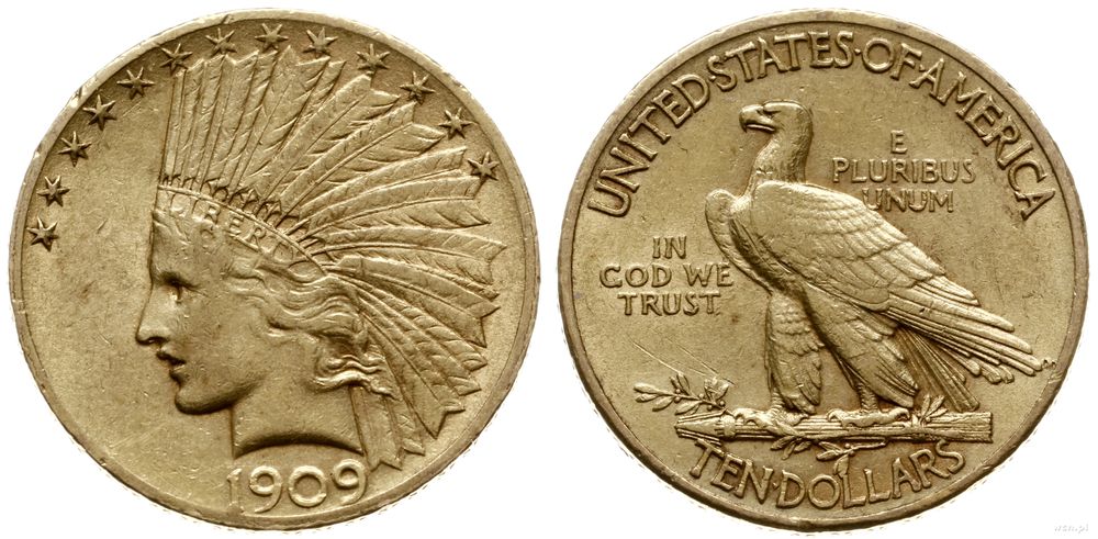 Stany Zjednoczone Ameryki (USA), 10 dolarów, 1909