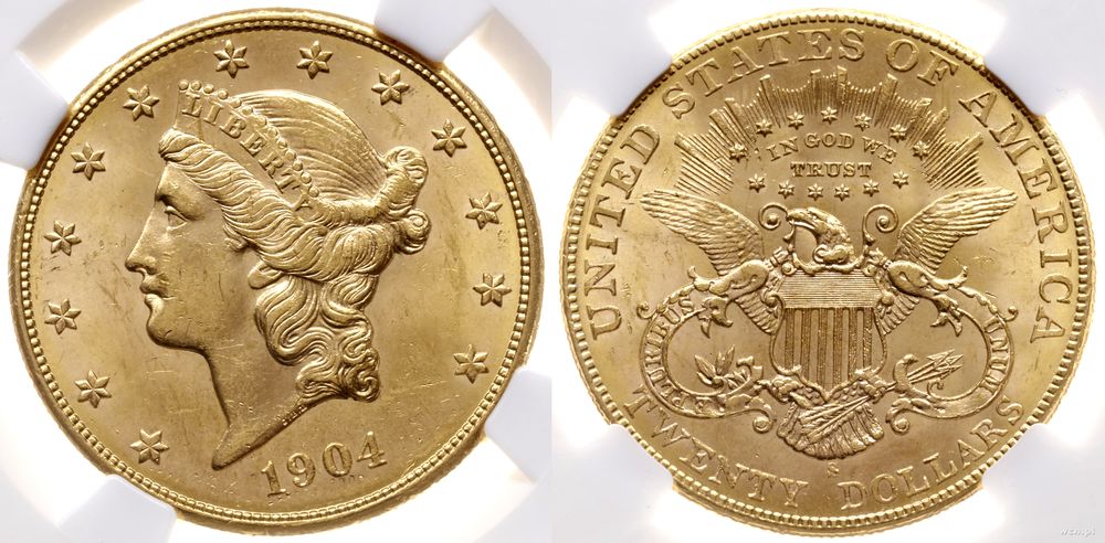 Stany Zjednoczone Ameryki (USA), 20 dolarów, 1904 S