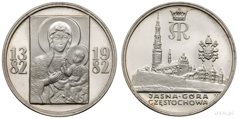 Polska, medal - Jasna Góra / Częstochowa, wybity na 600-lecie obrazu Matki Boskiej..