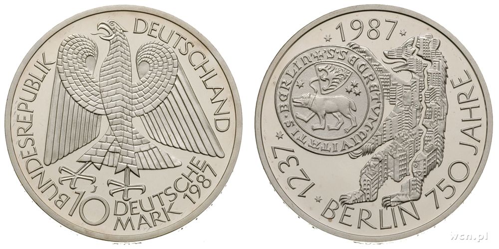 Niemcy, 10 marek, 1987/J
