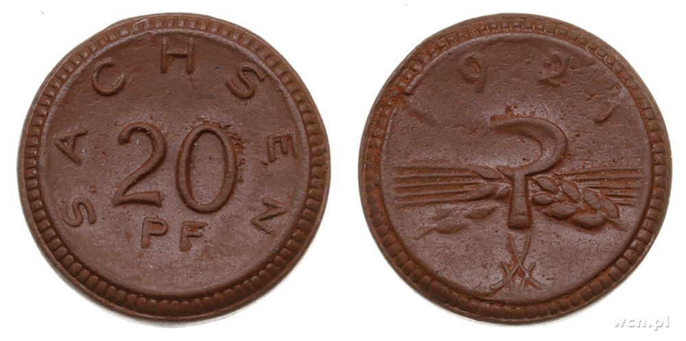 Monety zastępcze, 20 fenigów, 1921