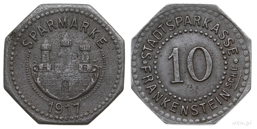 Monety zastępcze, 10 fenigów, 1917