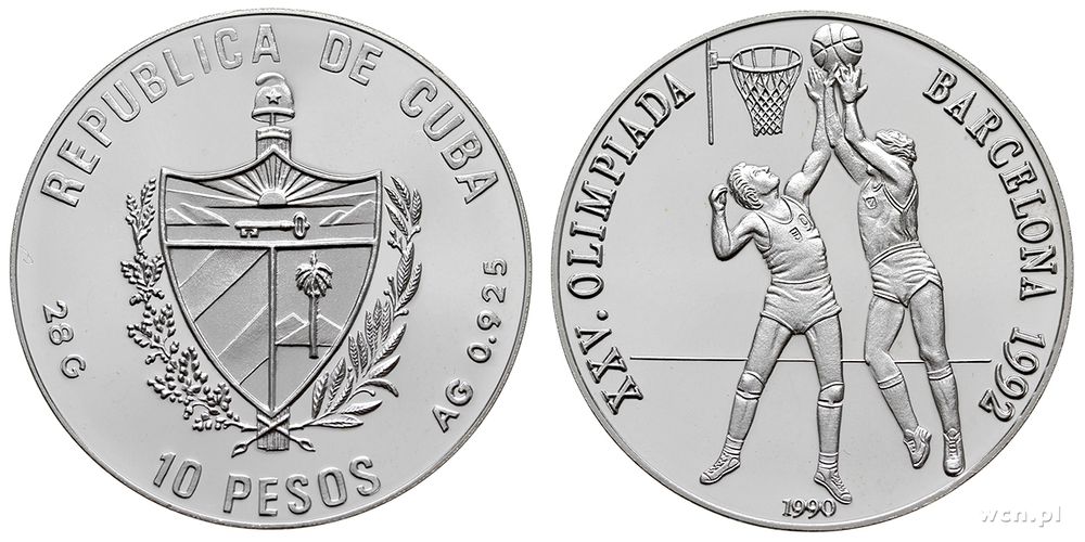 Kuba, 10 peso, 1990