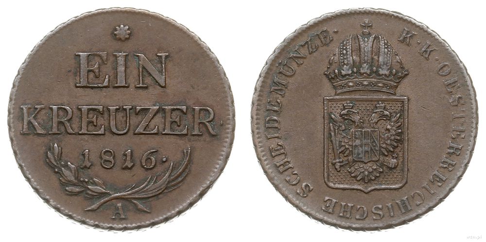Austria, 1 krajcar, 1816/A