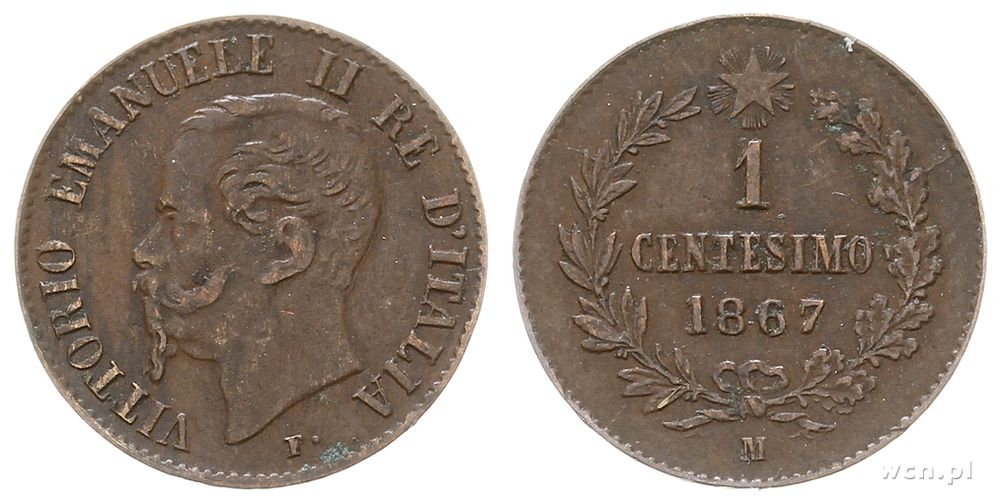 Włochy, 1 centym (centesimo), 1867 / M