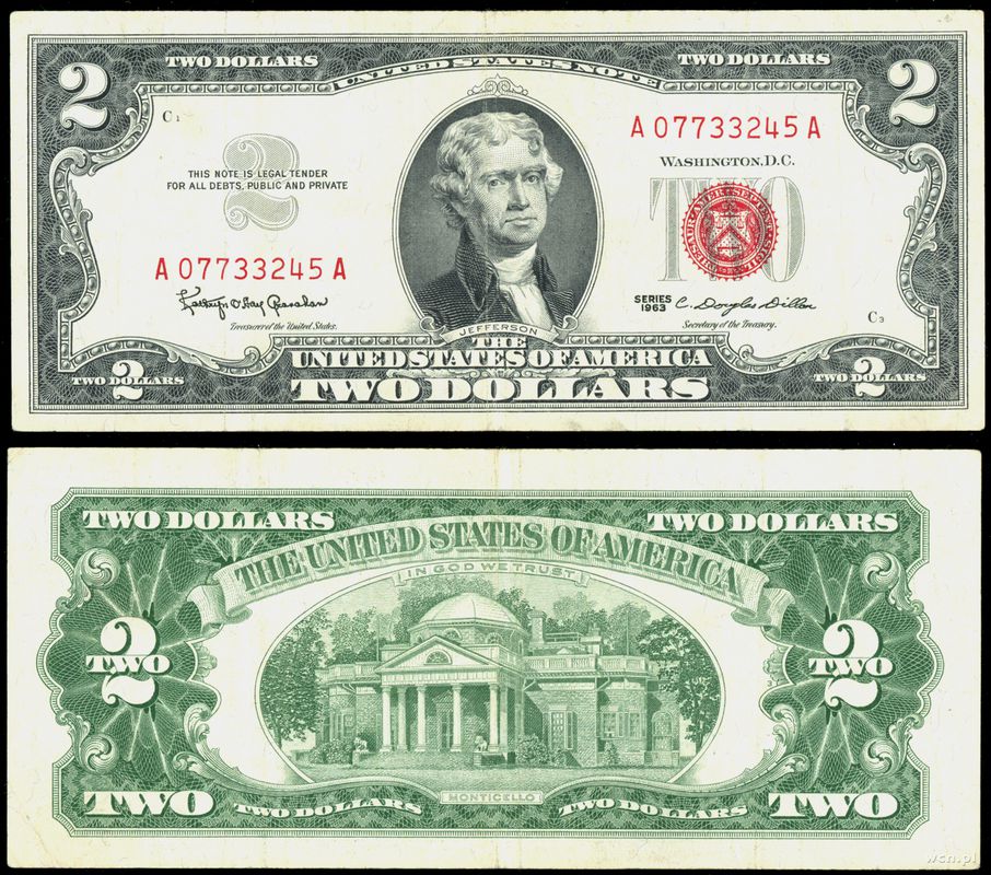USA, 2 dolary, 1963