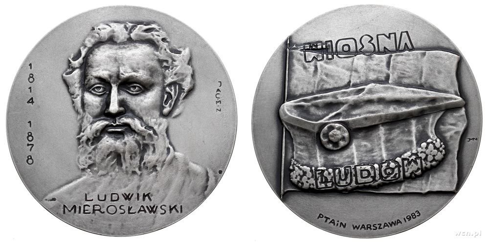 Polska, medal z 1983 r. - Wiosna Ludów / Ludwik Mierosławski