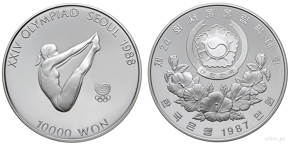 Korea Południowa, 10.000 wonów, 1987