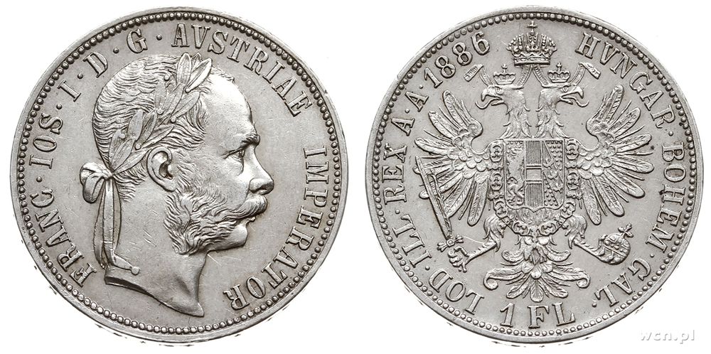 Austria, 1 floren, 1886