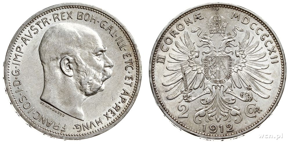 Austria, 2 korony, 1912