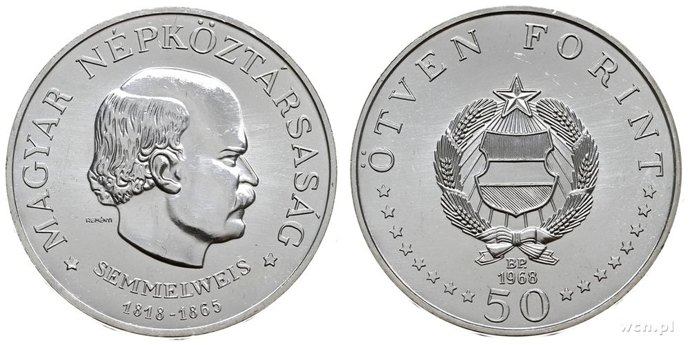 Węgierska Republika Ludowa 1949-1989, 50 forintów, 1968/BP