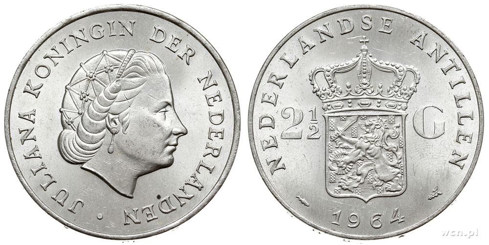 Antyle Holenderskie, 2 1/2 guldena, 1964