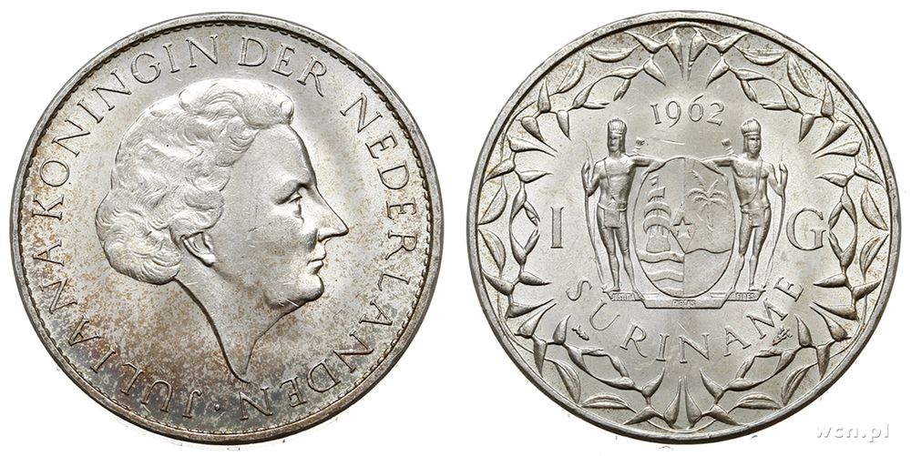 Surinam, 1 gulden, 1962
