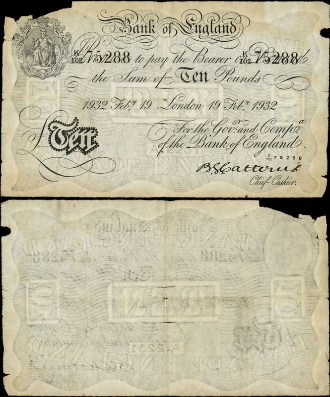 Wielka Brytania, 10 funtów, 19.05.1932