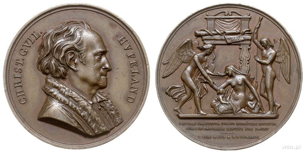 Niemcy, medal z 1833 r. autorstwa H. F. Brandta z serii 
