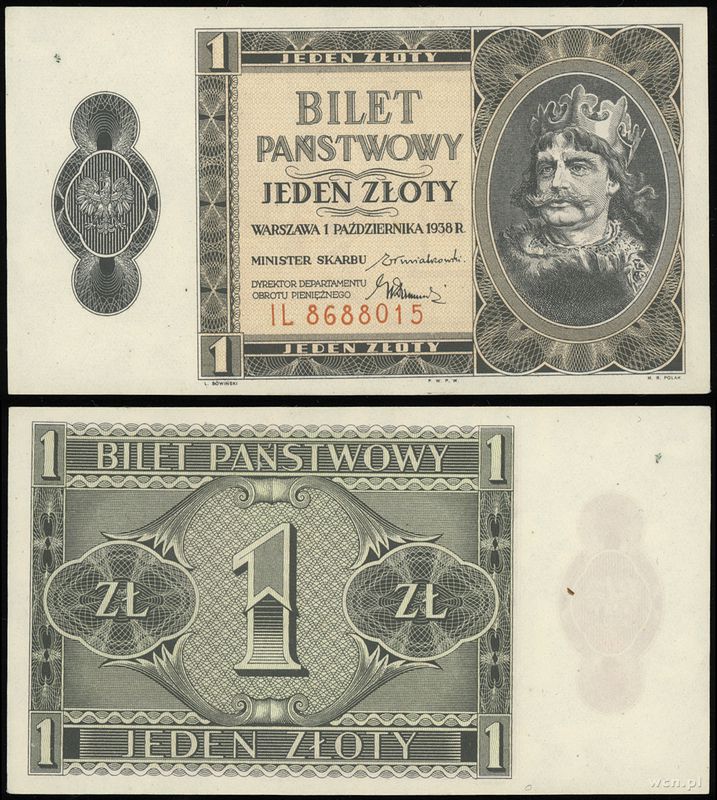 Polska, 1 złoty, 01.10.1938