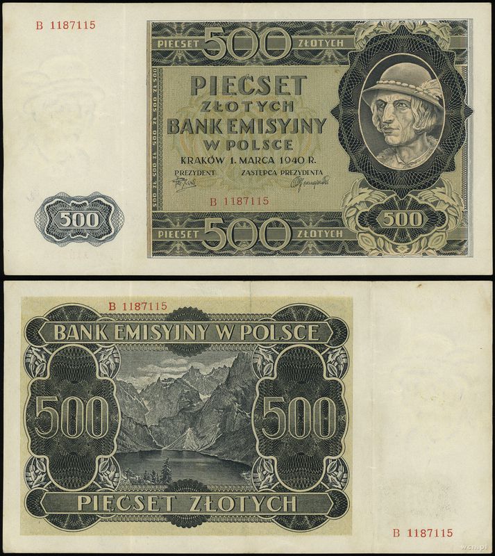 Polska, 500 złotych, 01.03.1940