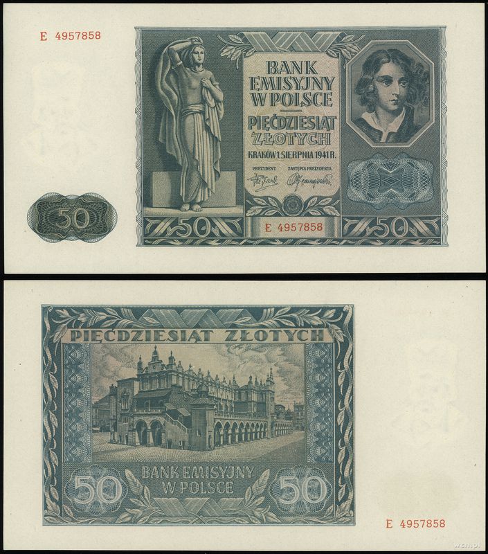 Polska, 50 złotych, 01.08.1941