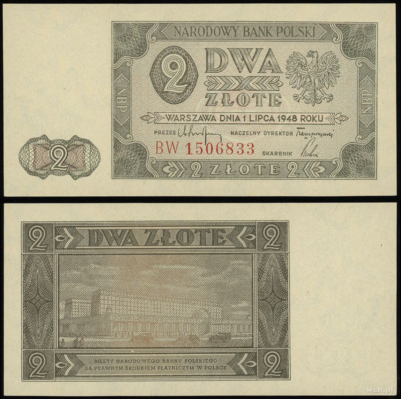Polska, 2 złote, 01.07.1948
