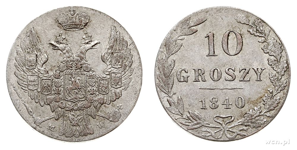 Polska, 10 groszy, 1840/MW