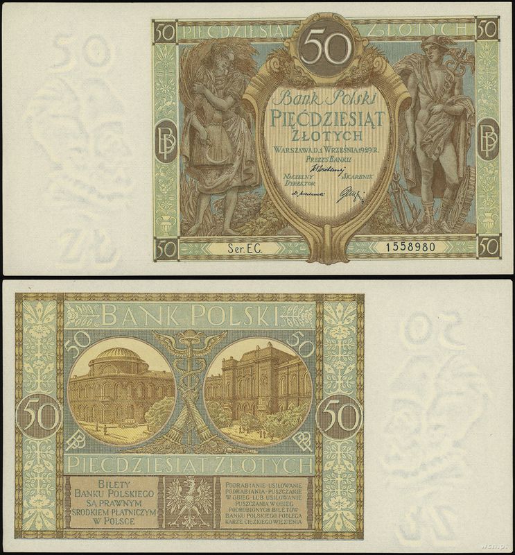 Polska, 50 złotych, 1.09.1929