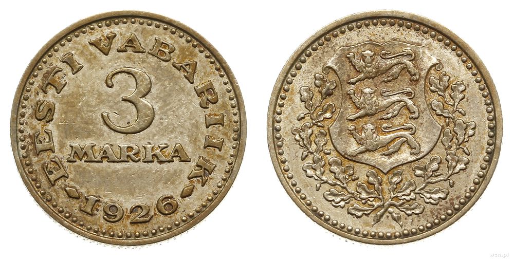 Estonia, 3 marki, 1926